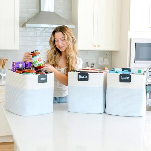 13x15x13 Kallax Storage Cubes Bins (Off White & Mixed Blue / 15 x 13 x 13 (Kallax))