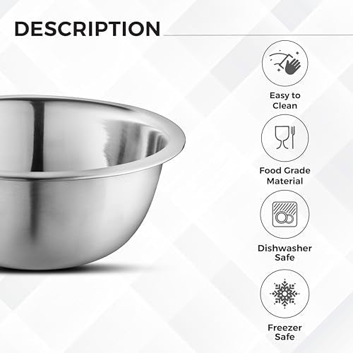 Premium Stainless Steel Mixing Bowls (5 Count)
