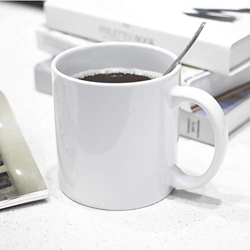 22oz white Super Large Ceramic Coffee Mugs Large Handles Set of 4 (White)