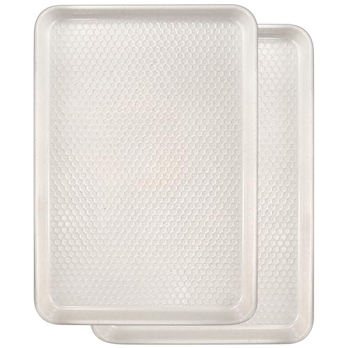 Baking Sheet Pan Set of 2 (15x10x1 inch Set / Textured White)