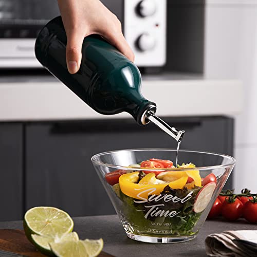 Sweejar Ceramic Olive Oil Dispenser Bottle (15.5 oz, Set of 1 / Jade)