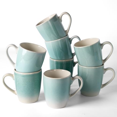 Coffee Mugs Set (8pcs / Glacier-Aqua)