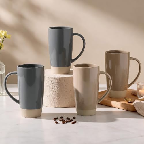 Milkyway Coffee Mugs (Milkyway-Cinnamon Brown and Dark Gray / 4pcs)