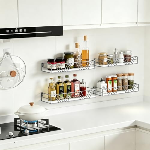Floating Shelves for Wall Set of 4 (Grey)