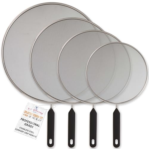 4 Piece Stainless Steel Splatter Guard Set