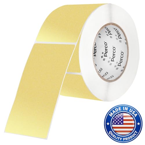 Metallic Gold 3x5 Inch Perforated Sticker Labels (1 Roll / Metallic Gold)