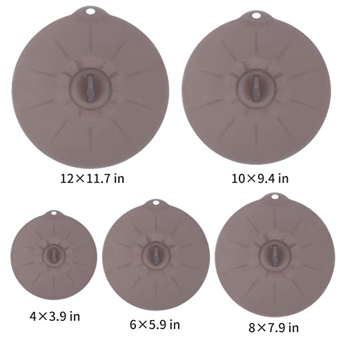 Silicone Lids for Pots and Pans (Clear Gray)