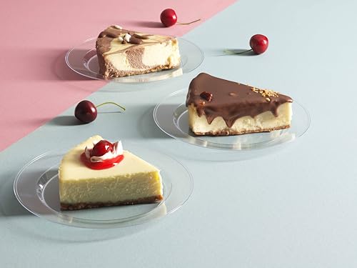 100 Elegant Clear Plastic Plates Set (Clear)