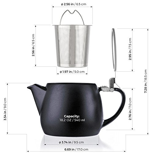 Pluto Porcelain Small Teapot Black (Black)