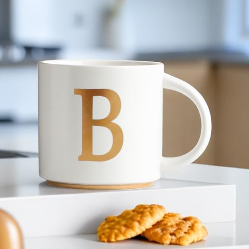 Monogram Ceramic Mugs (gold-B)