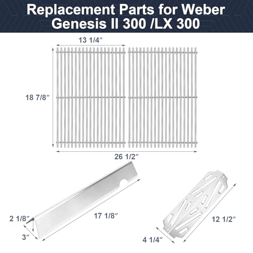Genesis 2 Grill Parts for Weber Genesis ii 300 E (18.75" x 26.51" - 66095 66032 Genesis II LX 300)