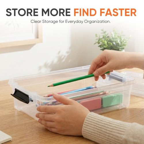 2.3 Quart Clear Plastic Storage Containers with Lids (2.3 Quart)
