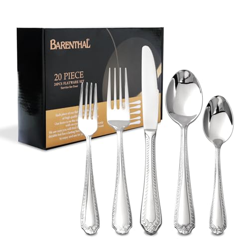 18 10 Silverware Set for 4 (Silver / Fiori 20 pieces for 4)