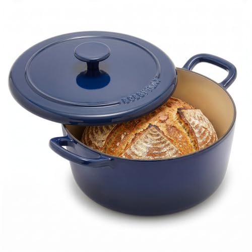 x Bobby Flay 5.5QT Enameled Cast Iron Dutch Oven With Lid