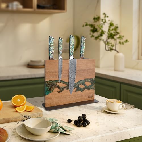 Magnetic Knife Block (Golden Green)