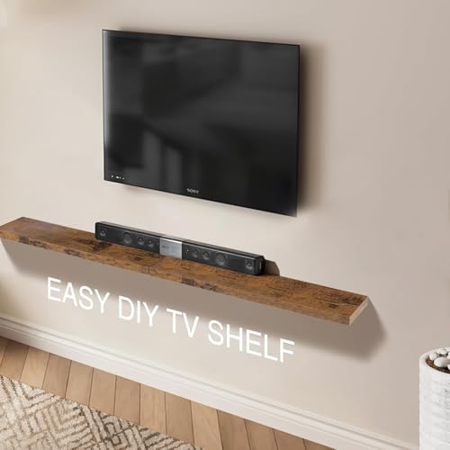 Bathroom Floating Shelves for Wall (Rustic Wood 01 / 36"-2pack)