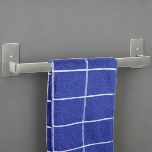 Bathroom Towel Bar Self Adhesive (Brushed Nickel / 16 IN)
