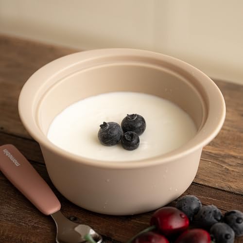 Microwave Silicone Steamer for Baby Food (Creme Brulee / 19oz (550ml))