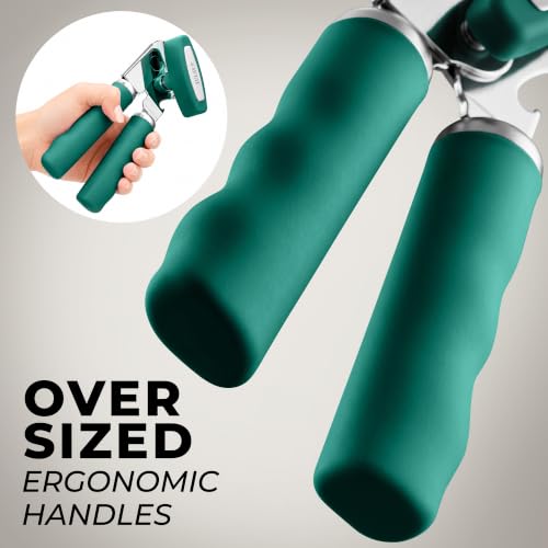 Stainless Steel Swing Open Manual Can Opener Comfortable Grip (Emerald / Swing Open)