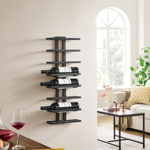 2 Set 8 Tier Wall Mount Wine Rack (16 Count)