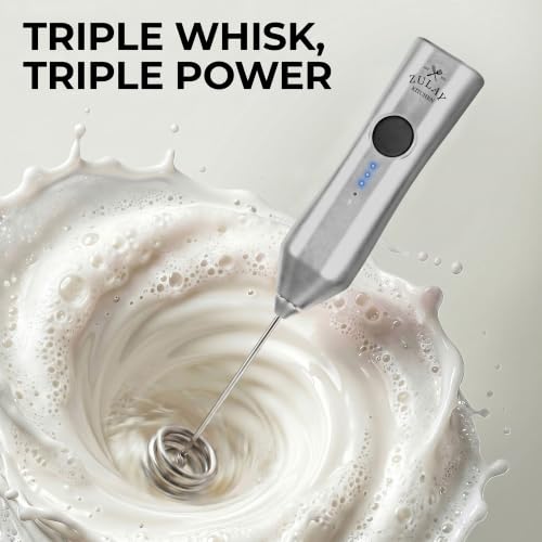 Rechargeable Milk Frother Handheld (ZK Dynamic Tornado Silver / Rechargeable Z1 Motor Max)