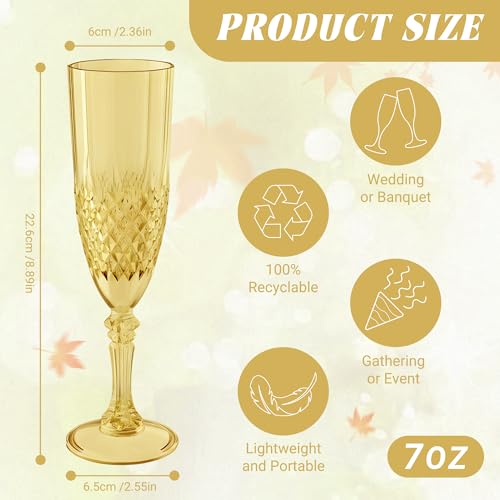 12 Pack Plastic Champagne Flutes (12 Count)