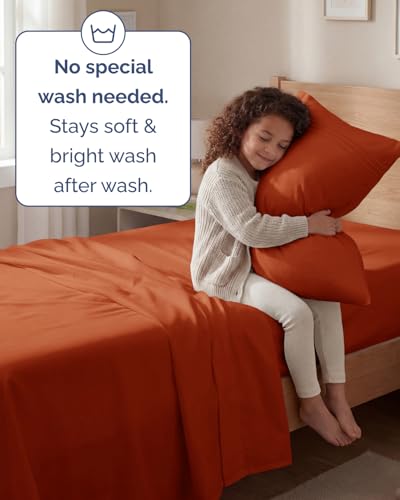 Twin Size 3 Piece Sheet Set (26 - Terracotta / Twin)