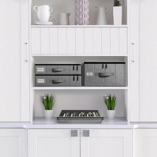 Platter Storage Case for Dinnerware (Gray / 2 Piece Platter Storage)