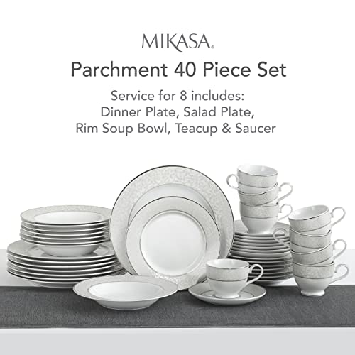 Parchment 40 Piece Dinnerware Set (40-Piece / Parchment)