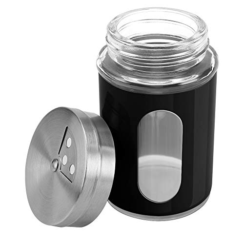 2pcs Salt and Pepper Shakers (Black)