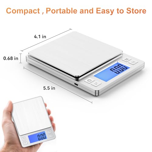 0.01g Small Digital Gram Scale (0.01g/1kg Silver)
