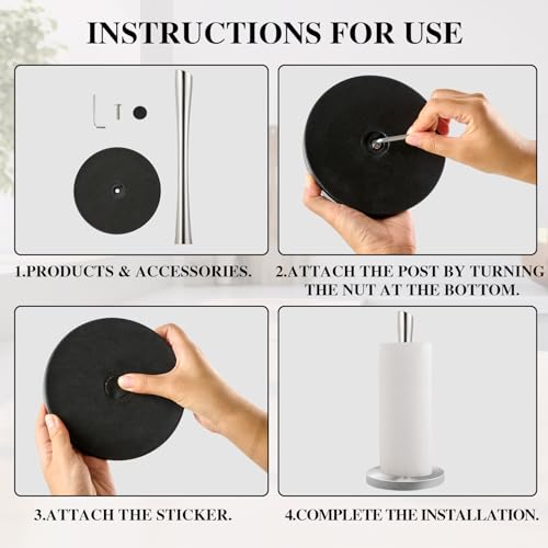 Stainless Steel Paper Towel Holder (Sliver Stainless Steel)