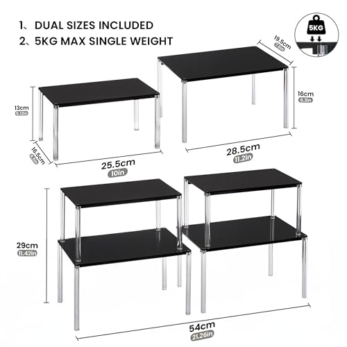 Cabinet Organizer Acrylic Spice Rack (4 Count)