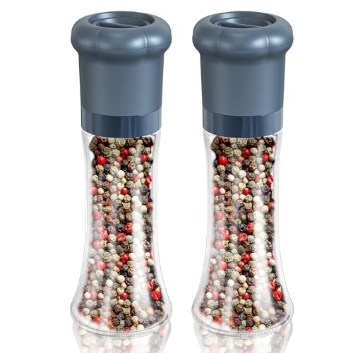 Manual Salt and Pepper Grinder Set For Professional Chef (Tall Set - Blue)
