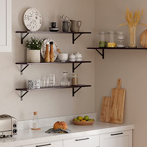 Long Wall Shelves (Espresso / 39.4 Inch)