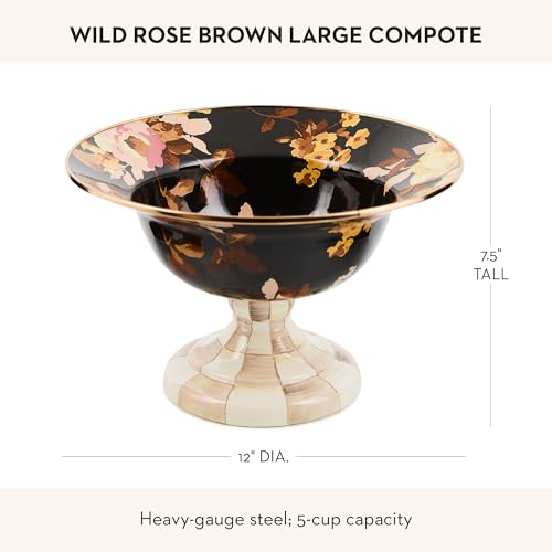 Enamel Compote (Large / Brown Wild Rose)