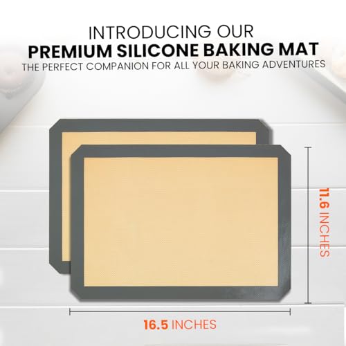 Silicone Baking Mat 2 Pack (Baking Mat / 2 Half Sheets)