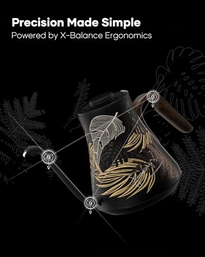 FLOW B9 Gooseneck Electric Kettle ±1°F Temperature Control (Rainforest)