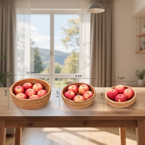 Rattan Bread Basket Set 3
