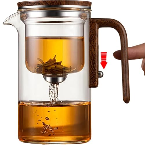 800ML 27OZ Witchcraft Magic Glass Teapot with Infuser Strainer and Lid for Loose Leaf Tea Herbal (800ml)