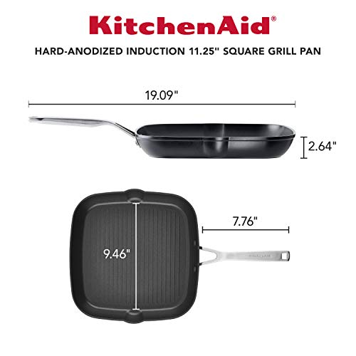 Hard Anodized Induction Nonstick Stovetop Grill Pan (Grill Pan (11.25"))