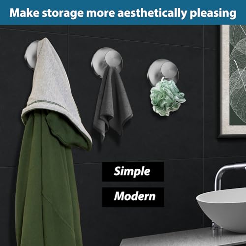 Suction Cup Hooks for Shower (4 Count)