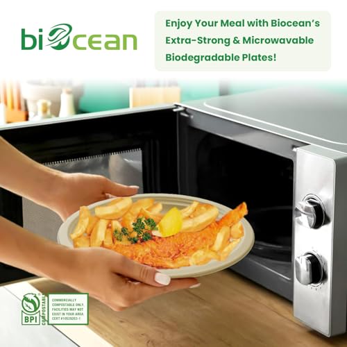 12.5 Inch Compostable Oval Plates [125 (12.5In125PCNatural)