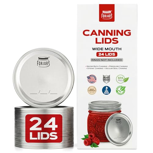Wide Mouth Canning Lids (24-Pack)
