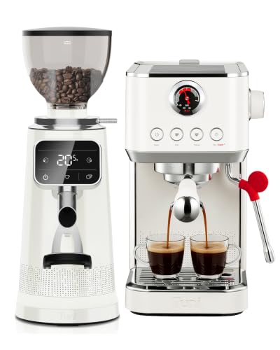 E2 Gen3 Espresso Machine with G3 64mm Flat Burr Coffee Grinder (Ivory Grinder)