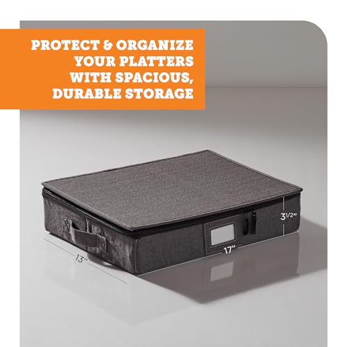 Hard Shell Platter Storage Container (Gray / 1 Piece Hard Shell Platter Storage Case)