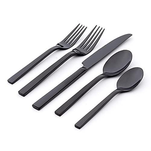 Chefs Table Midnight Matte 20 (20 Piece / 20-Piece Flatware Set, Midnight)