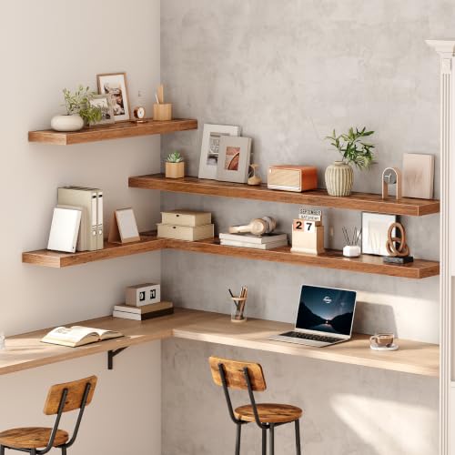 70.9" Floating Shelves for Wall (Rustic Brown / 70.9 Inches)