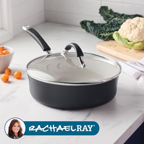 Cucina Ceramic Nonstick Saute Pan with Lid (Saute Pan (10") / Peppercorn)