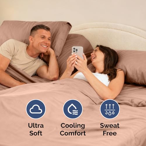Flex Top Split Head King 4 Piece Sheet Set (34 - Mauve / Split Head/Flex Top)